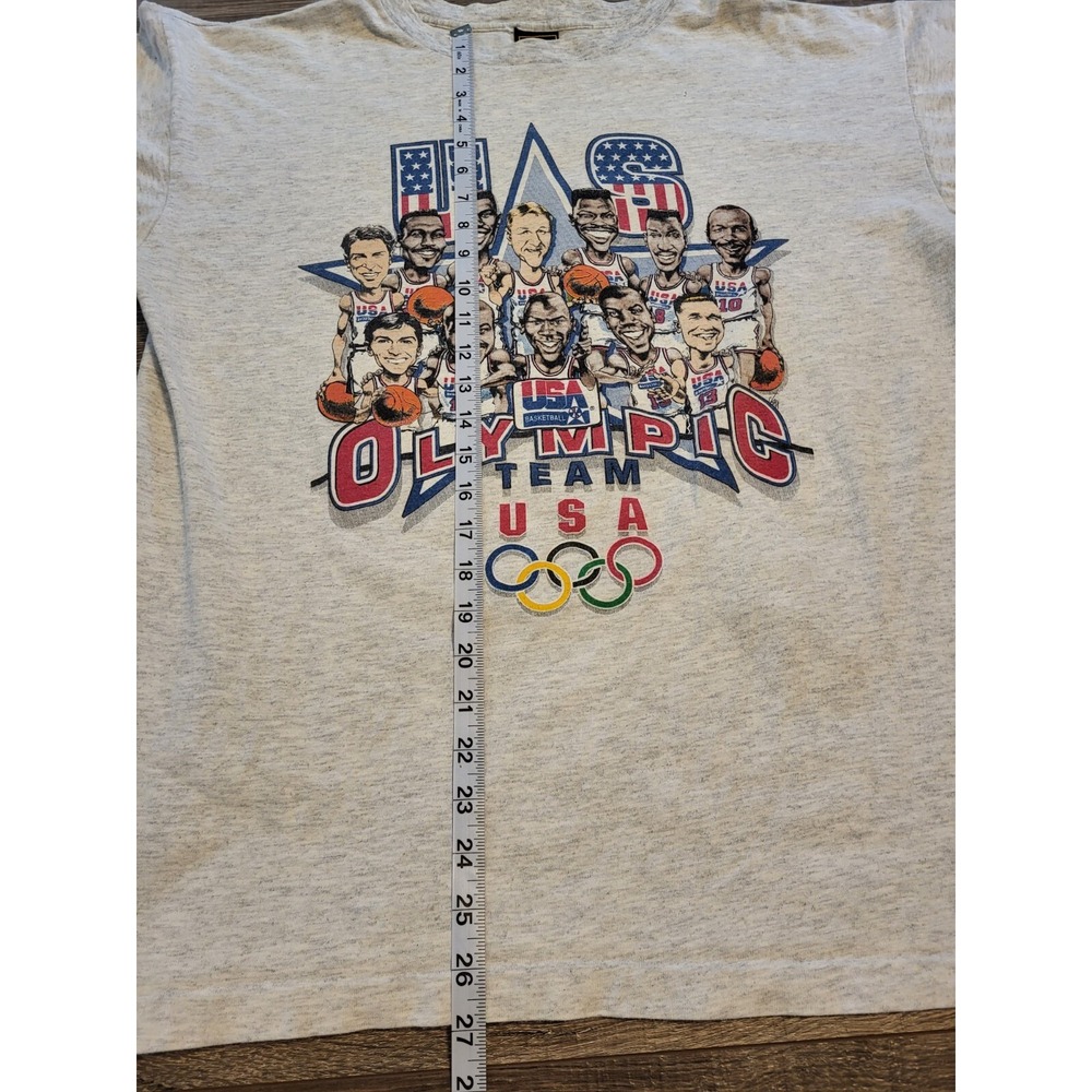 1992 USA Olympic Basketball Dream Team Caricature T-Shirt XL Barcelona M. Jordan - Picture 7 of 16